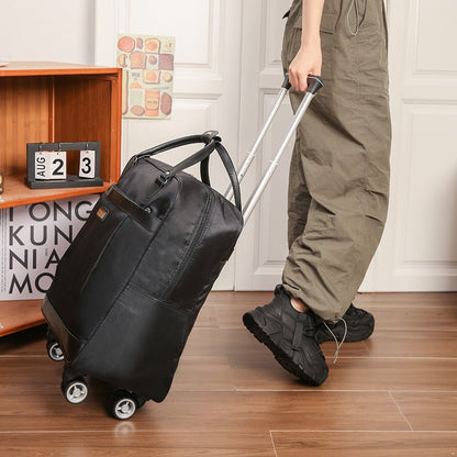 Fashionable Luggage Bag, Large Capacity Oxford Fabric Luggage With Trolley Handle, Four - Wheeled Travel Bag - Durable & Spacious - For Business & Leisure Travel - Ideal Gift for Frequent Travelers - buythingsusa