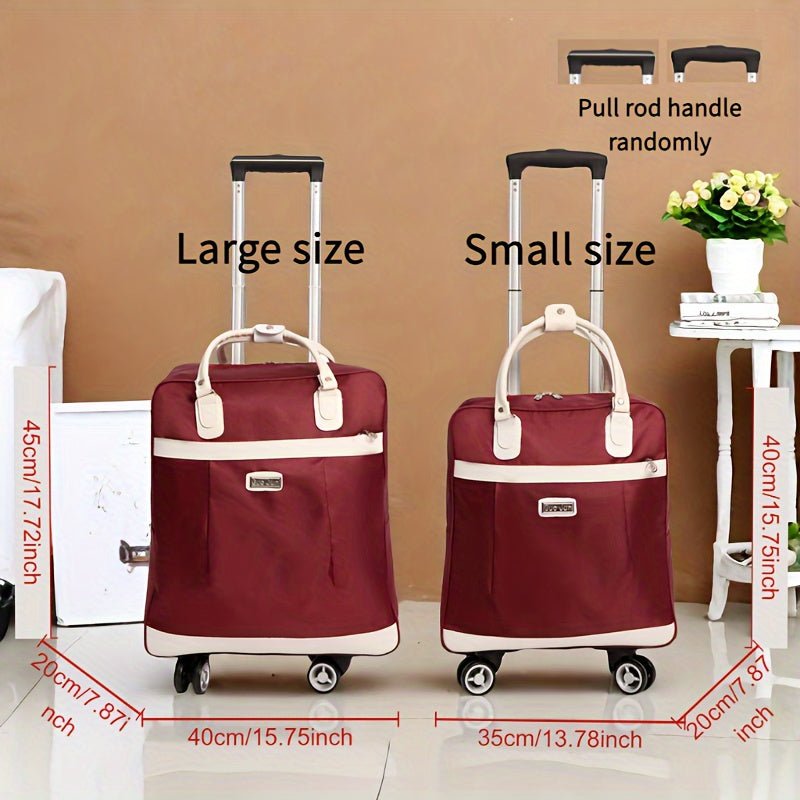Fashionable Luggage Bag, Large Capacity Oxford Fabric Luggage With Trolley Handle, Four - Wheeled Travel Bag - Durable & Spacious - For Business & Leisure Travel - Ideal Gift for Frequent Travelers - buythingsusa