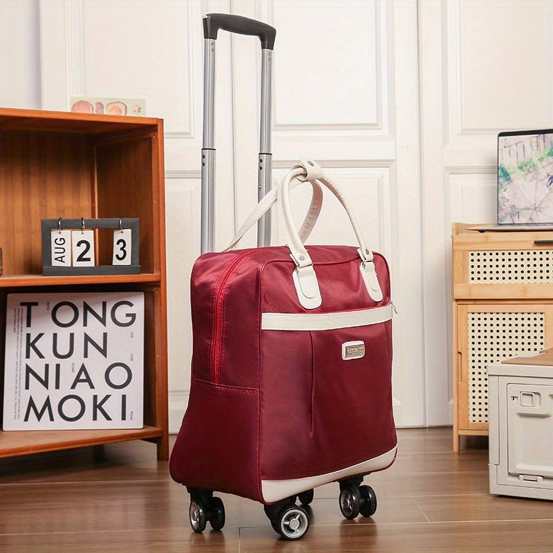 Fashionable Luggage Bag, Large Capacity Oxford Fabric Luggage With Trolley Handle, Four - Wheeled Travel Bag - Durable & Spacious - For Business & Leisure Travel - Ideal Gift for Frequent Travelers - buythingsusa