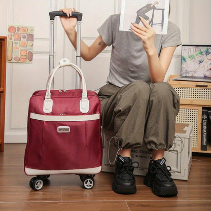 Fashionable Luggage Bag, Large Capacity Oxford Fabric Luggage With Trolley Handle, Four - Wheeled Travel Bag - Durable & Spacious - For Business & Leisure Travel - Ideal Gift for Frequent Travelers - buythingsusa