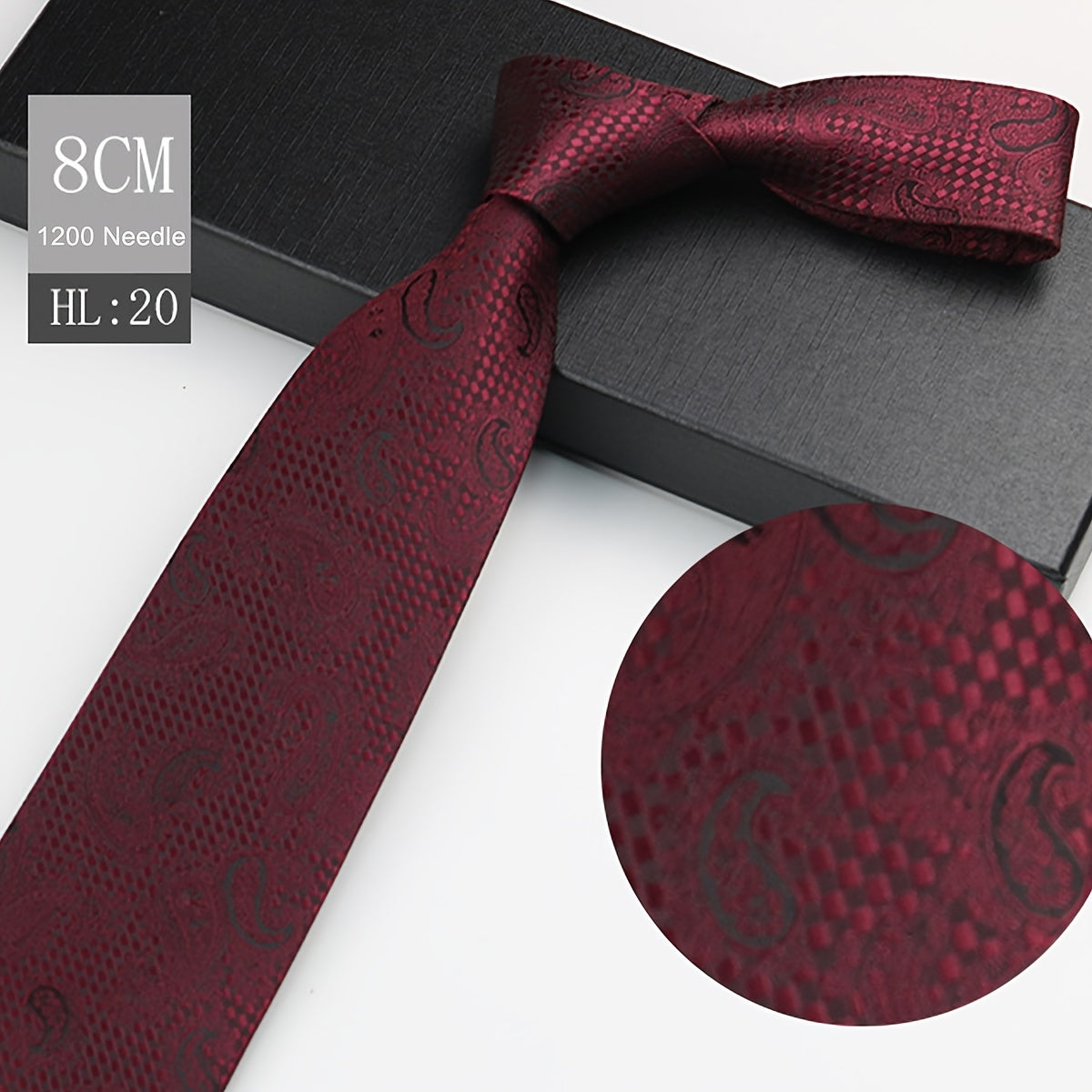 1pc Elegant Men's Polyester Necktie, 3.15inch Wide.