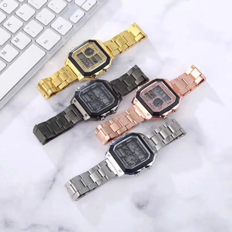 Men Watches Waterproof Military Sports Watch Stainless Steel Business Digital Watch LED Alarm Clock Sport Wristwatch Relogio - buythingsusa