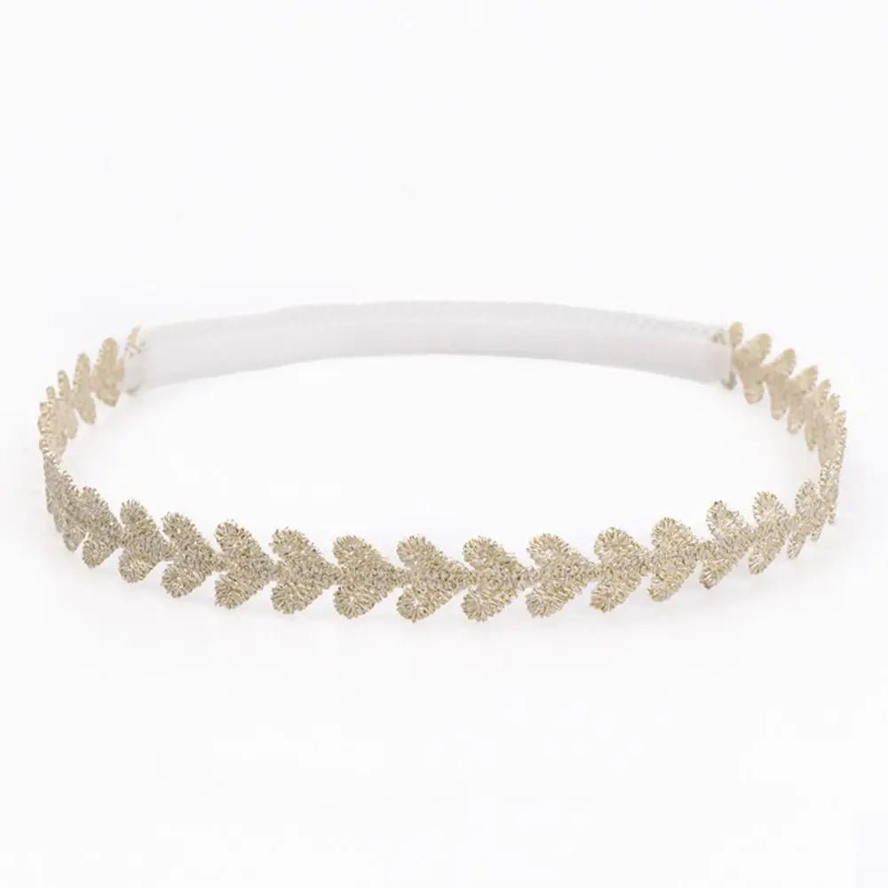 New Cute Lace Headband Newborn Mesh Elastic Turban Sweet Gold Hair Band Outdoor Party - buythingsusa