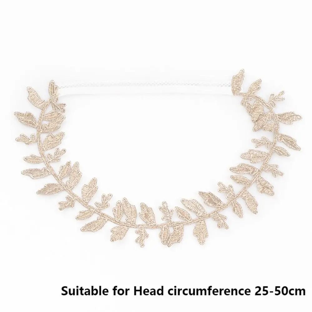 New Cute Lace Headband Newborn Mesh Elastic Turban Sweet Gold Hair Band Outdoor Party - buythingsusa