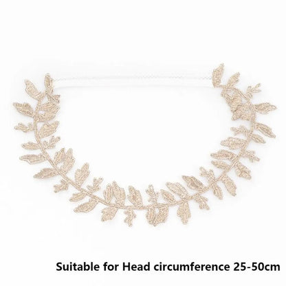 New Cute Lace Headband Newborn Mesh Elastic Turban Sweet Gold Hair Band Outdoor Party - buythingsusa