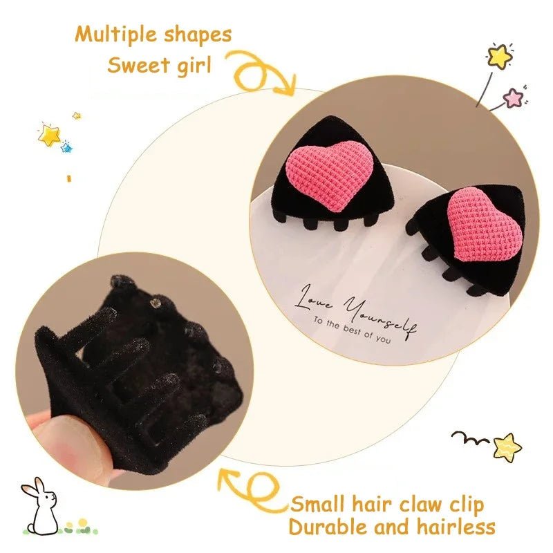 New Cute Plush Cat Claw Hairpin Simple Sweet Girl Baby Small Clasp Clips Children Star Clip Headwear Hair Clips Kids Accessories - buythingsusa