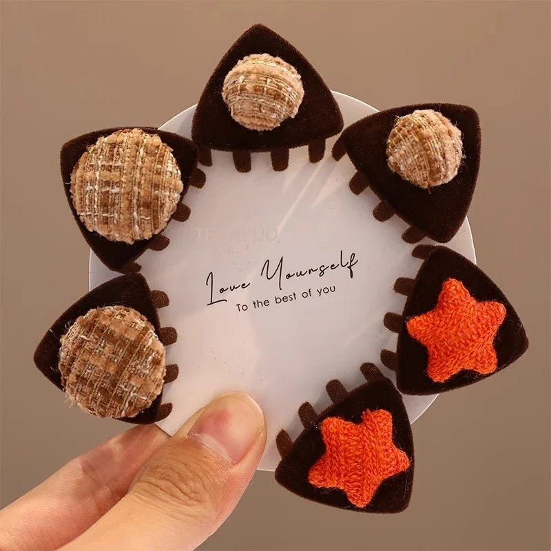 New Cute Plush Cat Claw Hairpin Simple Sweet Girl Baby Small Clasp Clips Children Star Clip Headwear Hair Clips Kids Accessories - buythingsusa