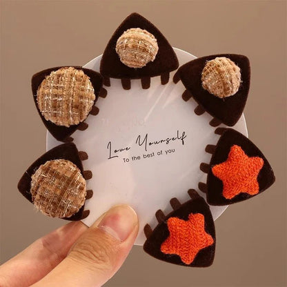 New Cute Plush Cat Claw Hairpin Simple Sweet Girl Baby Small Clasp Clips Children Star Clip Headwear Hair Clips Kids Accessories - buythingsusa