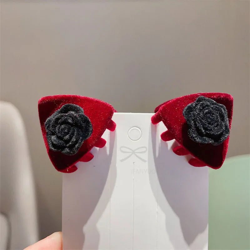 New Cute Plush Cat Claw Hairpin Simple Sweet Girl Baby Small Clasp Clips Children Star Clip Headwear Hair Clips Kids Accessories - buythingsusa