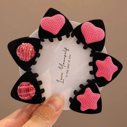 New Cute Plush Cat Claw Hairpin Simple Sweet Girl Baby Small Clasp Clips Children Star Clip Headwear Hair Clips Kids Accessories - buythingsusa