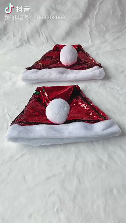 Flip Sequin Santa Kids Hat In Bulk