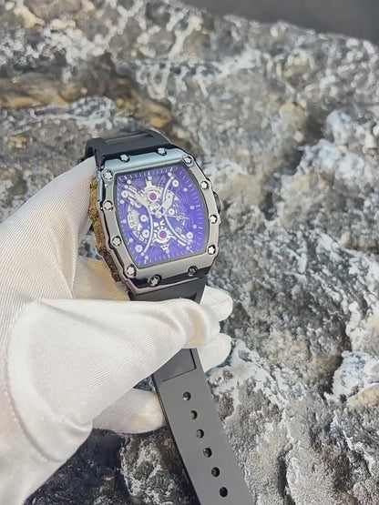 Reloj deportivo luminoso para hombre, cronógrafo de marca de lujo, esfera de barril de vino, brillo nocturno de moda, calendario, L146