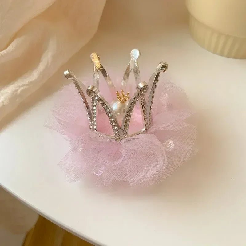 Princess Children Girl Hairpin Sweet Vintage 3D Crown Hair Clip for Kid Girl Birthday Party Decroative Hair Pin Little Girl Gift - buythingsusa