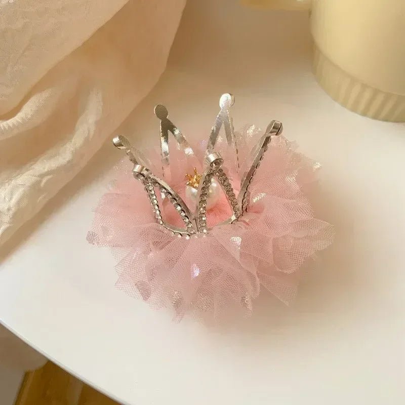Princess Children Girl Hairpin Sweet Vintage 3D Crown Hair Clip for Kid Girl Birthday Party Decroative Hair Pin Little Girl Gift - buythingsusa