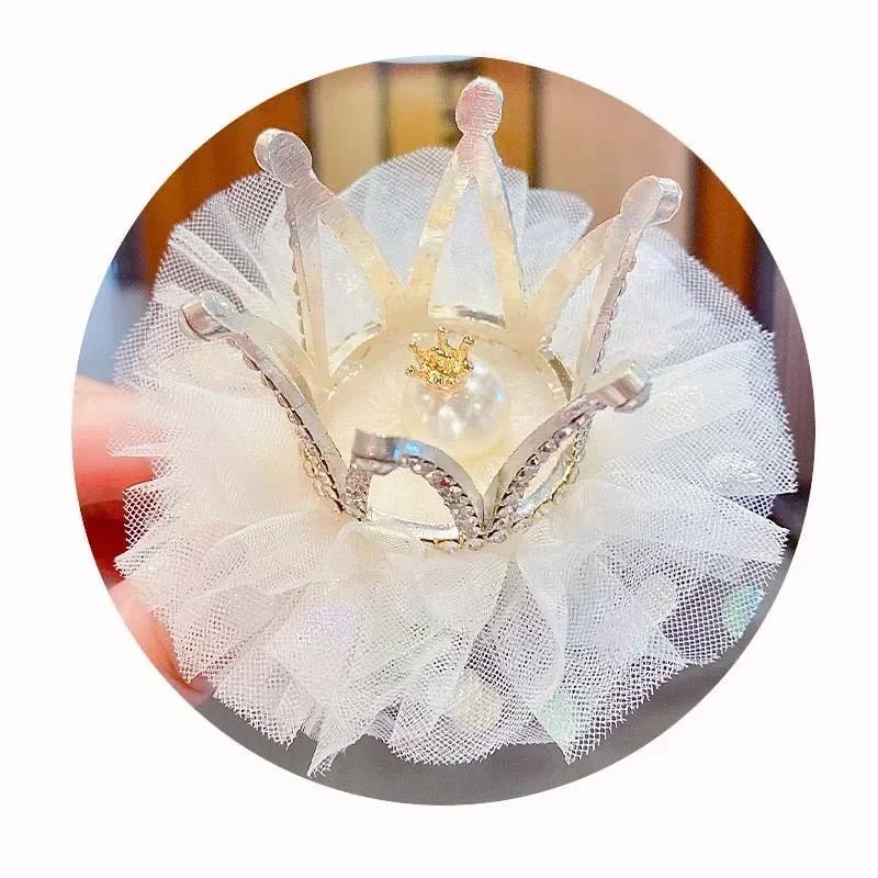 Princess Children Girl Hairpin Sweet Vintage 3D Crown Hair Clip for Kid Girl Birthday Party Decroative Hair Pin Little Girl Gift - buythingsusa