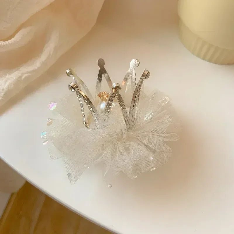Princess Children Girl Hairpin Sweet Vintage 3D Crown Hair Clip for Kid Girl Birthday Party Decroative Hair Pin Little Girl Gift - buythingsusa