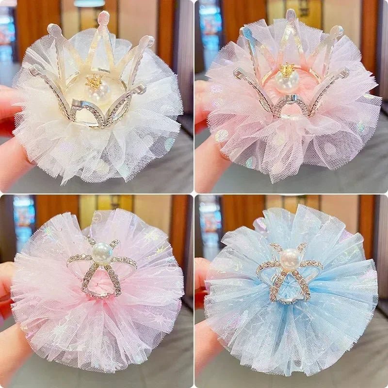 Princess Children Girl Hairpin Sweet Vintage 3D Crown Hair Clip for Kid Girl Birthday Party Decroative Hair Pin Little Girl Gift - buythingsusa