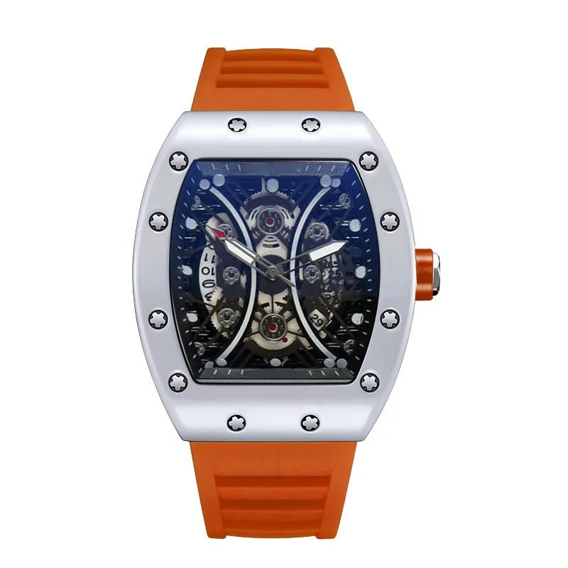 Reloj deportivo luminoso para hombre, cronógrafo de marca de lujo, esfera de barril de vino, brillo nocturno de moda, calendario, L146 - buythingsusa