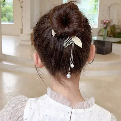Shiny Angel Wing Animal Ears Baby Hair Clip Elegant Tassel Pearl Hairpins Ponytail Headband for Women Girl Kids Hair Accessories - buythingsusa