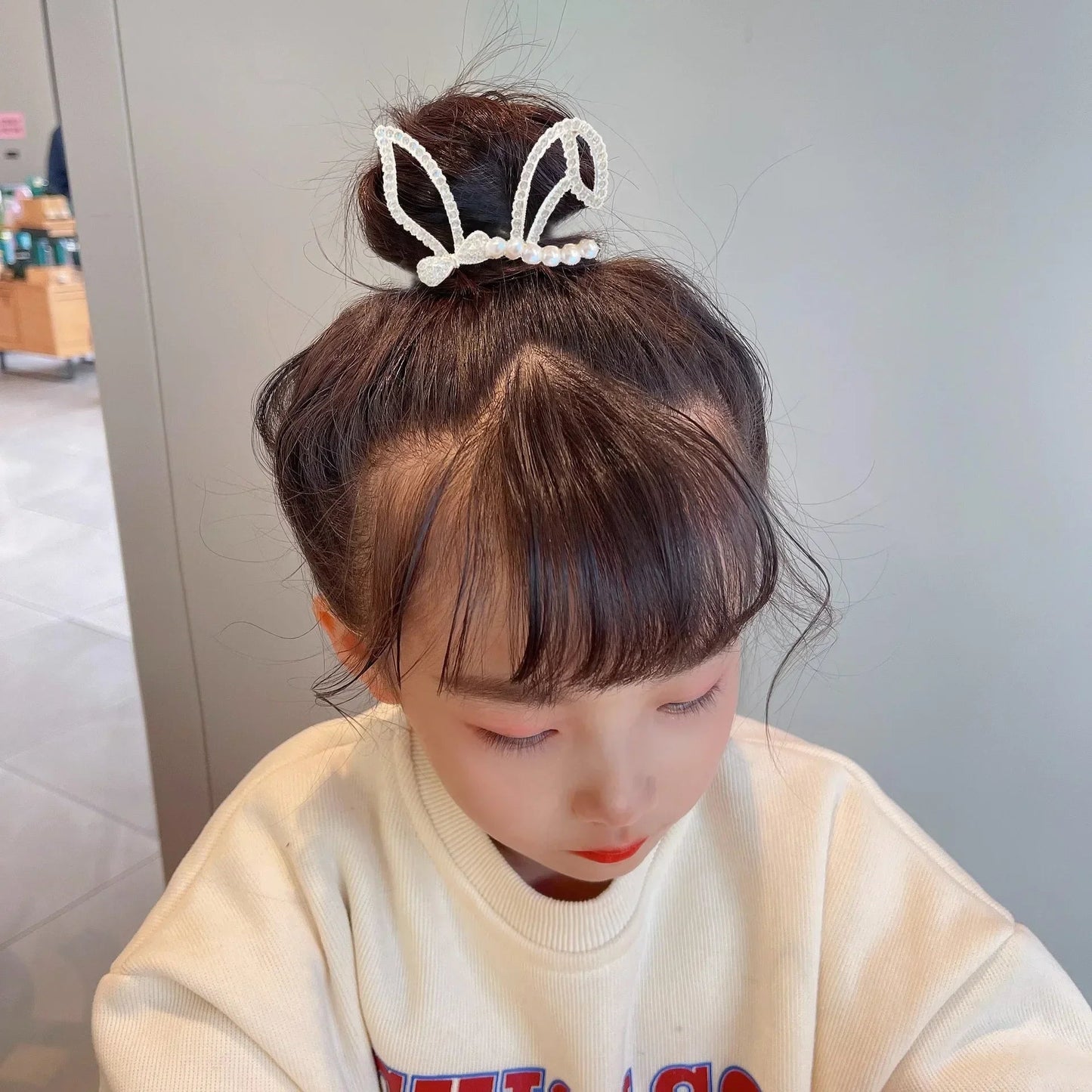 Shiny Angel Wing Animal Ears Baby Hair Clip Elegant Tassel Pearl Hairpins Ponytail Headband for Women Girl Kids Hair Accessories - buythingsusa