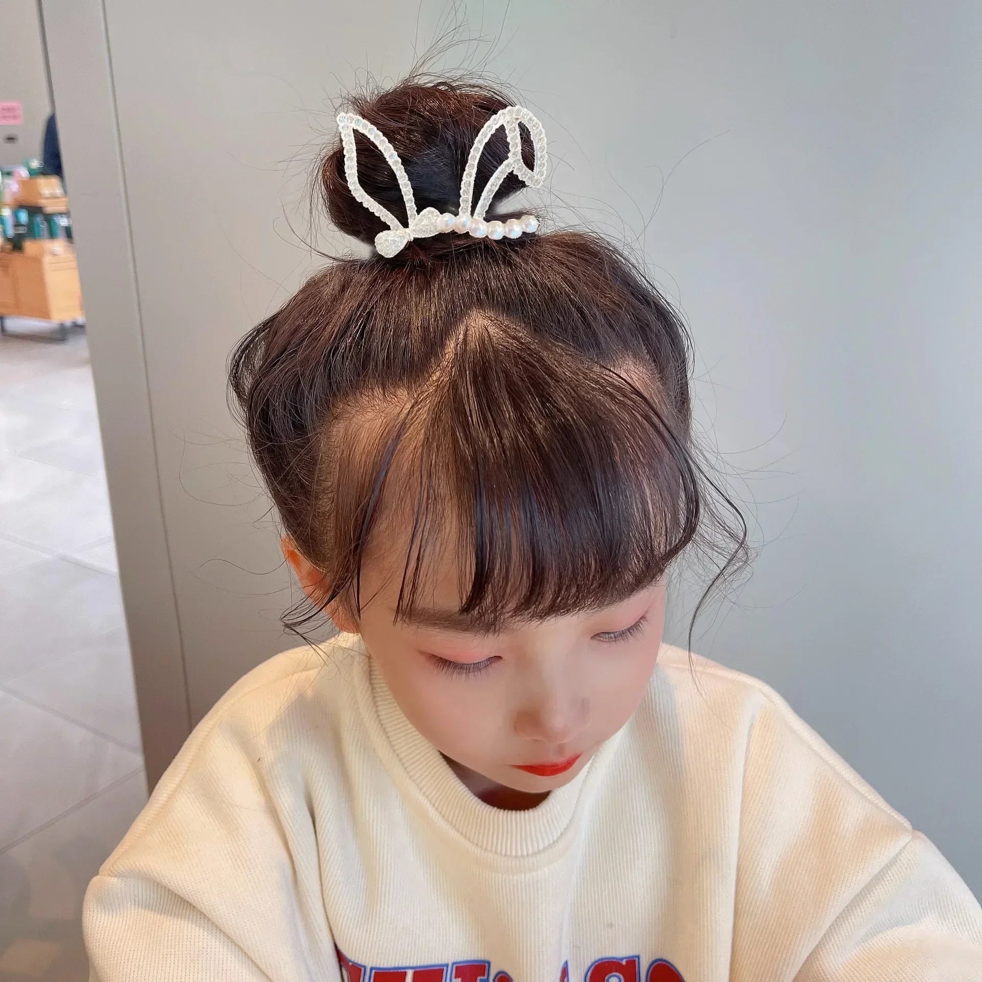 Shiny Angel Wing Animal Ears Baby Hair Clip Elegant Tassel Pearl Hairpins Ponytail Headband for Women Girl Kids Hair Accessories - buythingsusa