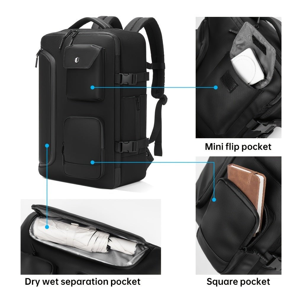 SWICKY 18 - Inch Large Capacity Travel Backpack with Vacuum Compression, Air Cushion Design, Fits 16 - Inch Laptop - Business & Casual Daypack - buythingsusa