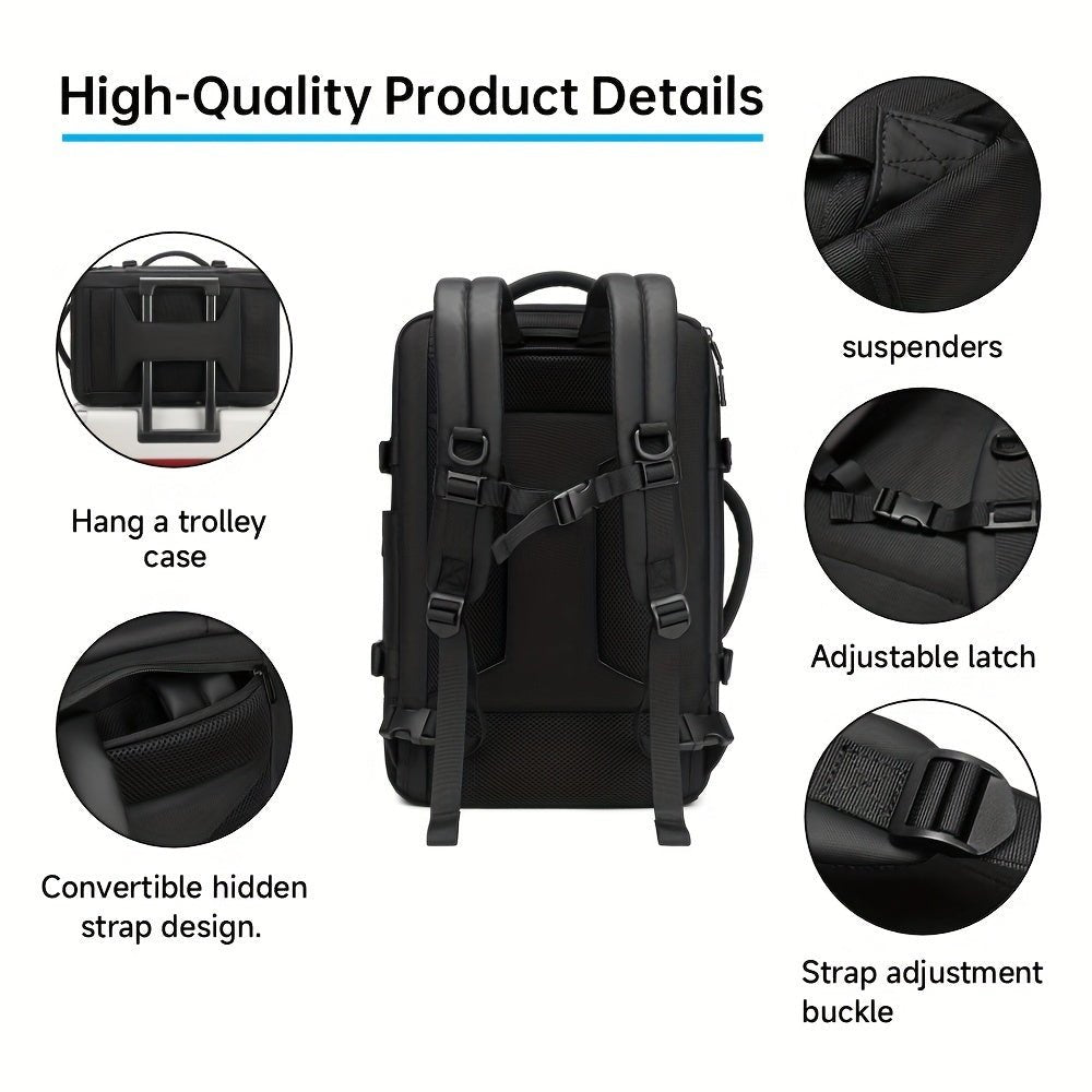 SWICKY 18 - Inch Large Capacity Travel Backpack with Vacuum Compression, Air Cushion Design, Fits 16 - Inch Laptop - Business & Casual Daypack - buythingsusa