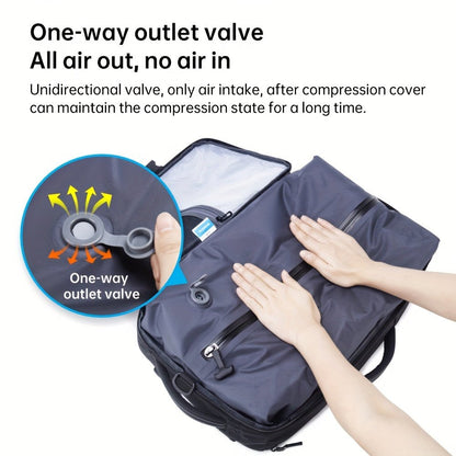 SWICKY 18 - Inch Large Capacity Travel Backpack with Vacuum Compression, Air Cushion Design, Fits 16 - Inch Laptop - Business & Casual Daypack - buythingsusa