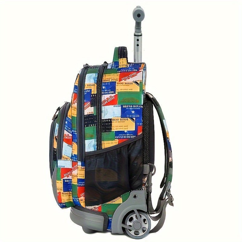 Travel Backpack With Wheels, Large Capacity Luggage Bag, Multi - functional Rolling Backpack For Business Trips Travel - buythingsusa