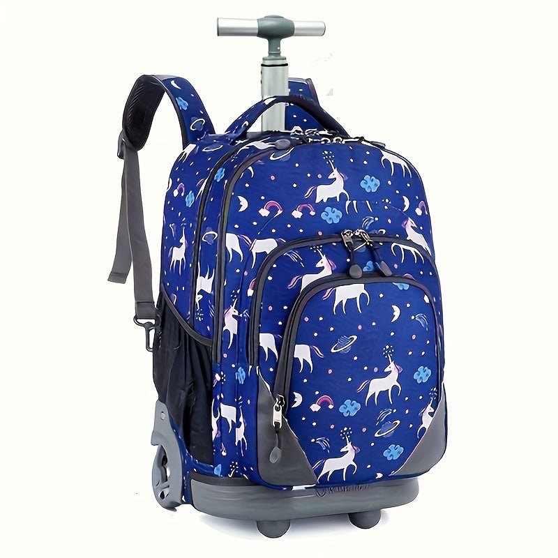 Travel Backpack With Wheels, Large Capacity Luggage Bag, Multi - functional Rolling Backpack For Business Trips Travel - buythingsusa