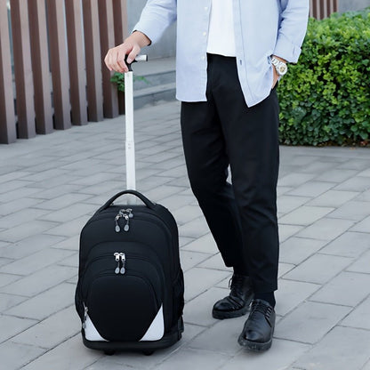 Travel Backpack With Wheels, Large Capacity Luggage Bag, Multi - functional Rolling Backpack For Business Trips Travel - buythingsusa
