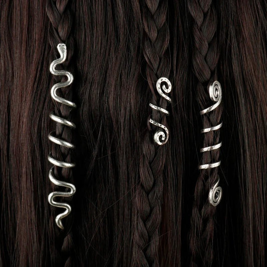 Viking Spiral Charms Beads for Hair Braids for Beard Hair Beads Jewelry Vintage Women Girl Hairpin Hair Clips Accessories - 15 - buythingsusa